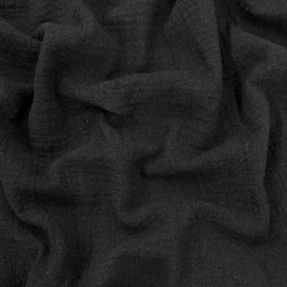 Bombažna tkanina SLUB WASHED black