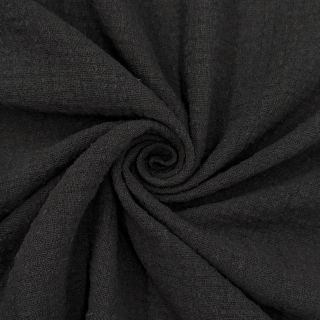 Bombažna tkanina SLUB WASHED black