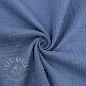 Dvojna gaza/muslin midnight blue ORGANIC