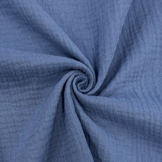 Dvojna gaza/muslin midnight blue ORGANIC