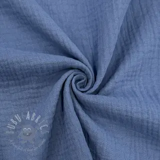 Dvojna gaza/muslin midnight blue ORGANIC