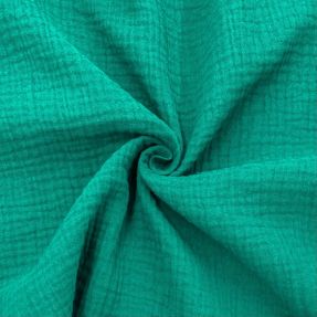Dvojitá gázovina/mušelín dark teal ORGANIC