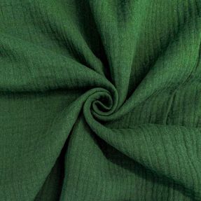 Dvojitá gázovina/mušelín dark green ORGANIC