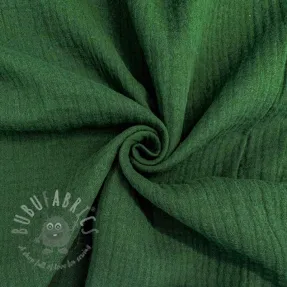 Dvojna gaza/muslin dark green ORGANIC