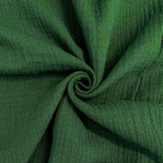 Dvojna gaza/muslin temno zelena ORGANIC