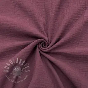 Dvojna gaza/muslin aubergine ORGANIC
