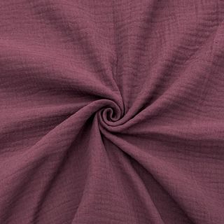 Dvojna gaza/muslin aubergine ORGANIC