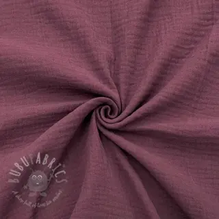 Dvojna gaza/muslin aubergine ORGANIC