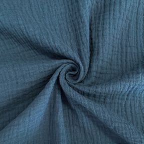 Dvojitá gázovina/mušelín indigo ORGANIC