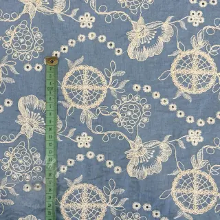 Bombažna tkanina JEANS Embroidery Buttercup