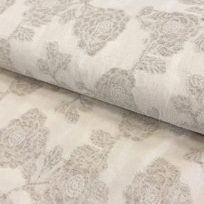 Bombažna tkanina z lanom JACQUARD Peony flowers