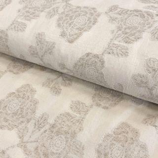 Bombažna tkanina z lanom JACQUARD Peony flowers