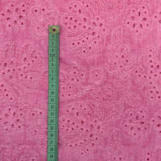 Bombažna tkanina VOILE EMBROIDERY Vintage fuchsia