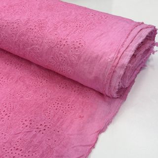 Bombažna tkanina VOILE EMBROIDERY Vintage fuchsia