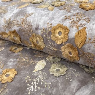 Bombažna tkanina TIE DYE EMBROIDERY Poppy design F