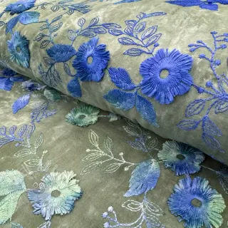 Bombažna tkanina TIE DYE EMBROIDERY Poppy design B