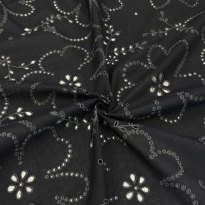 Bombažna tkanina VOILE Puffy black