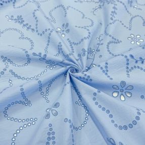 Bavlnená látka VOILE Puffy blue
