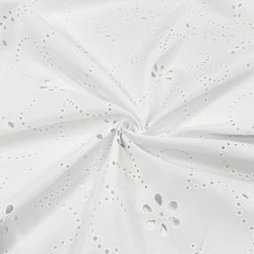 Bavlnená látka VOILE Puffy white
