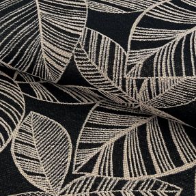 Dekorativna tkanina jacquard Malia noir lin