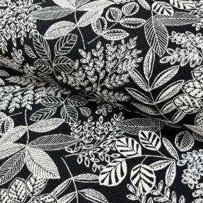 Dekorativna tkanina jacquard Valerian allover noir