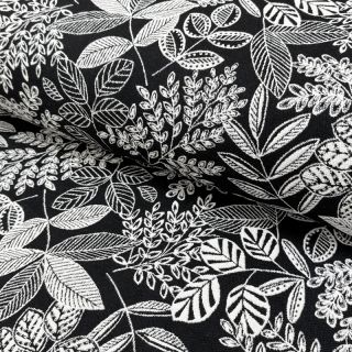 Dekorativna tkanina jacquard Valerian allover noir