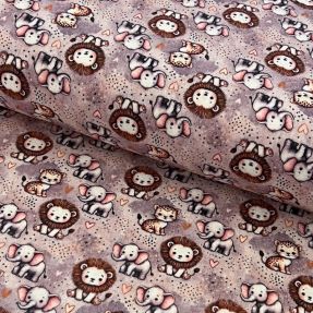 Dvojna gaza/muslin Safari buddys design A digital print