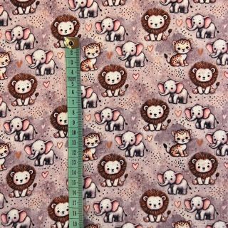 Dvojna gaza/muslin Safari buddys design A digital print