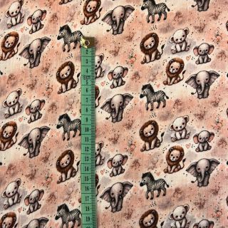 Dvojna gaza/muslin Safari buddys design C digital print