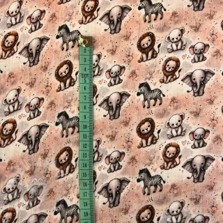 Dvojna gaza/muslin Safari buddys design C digital print