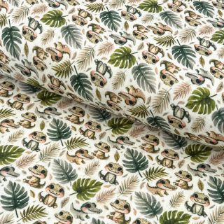 Dvojna gaza/muslin Safari buddys design B digital print
