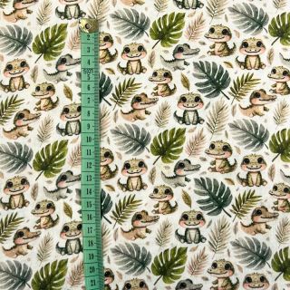 Dvojna gaza/muslin Safari buddys design B digital print