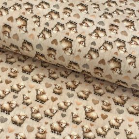 Dvojna gaza/muslin Little farm animals design A digital print