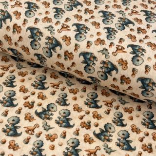 Dvojna gaza/muslin Baby dino design B digital print