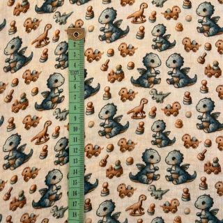 Dvojna gaza/muslin Baby dino design B digital print