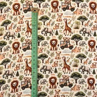 Dvojna gaza/muslin Safari buddys design E digital print