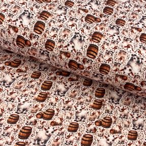 Dvojna gaza/muslin Little farm animals design B digital print