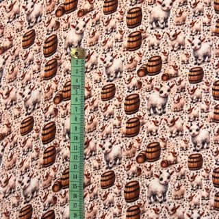 Dvojna gaza/muslin Little farm animals design B digital print
