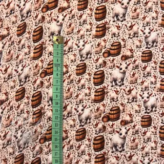 Dvojna gaza/muslin Little farm animals design B digital print