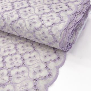 Bombažna tkanina EMBROIDERY Lilian purple