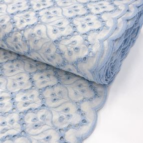 Bombažna tkanina EMBROIDERY Lilian blue