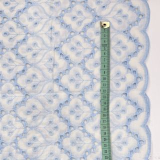 Bombažna tkanina EMBROIDERY Lilian blue