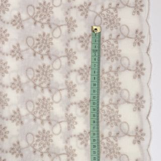 Bombažna tkanina EMBROIDERY Lilian ecru