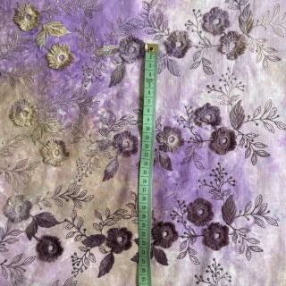 Bombažna tkanina TIE DYE EMBROIDERY Poppy design J