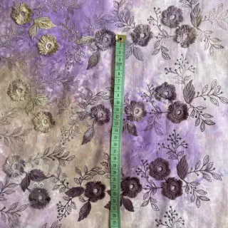 Bombažna tkanina TIE DYE EMBROIDERY Poppy design J