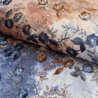 Bombažna tkanina TIE DYE EMBROIDERY Poppy design I