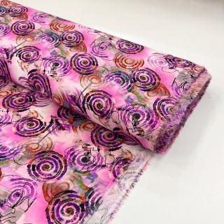 Viskoza RAYON POPLIN Feathers design G digital print