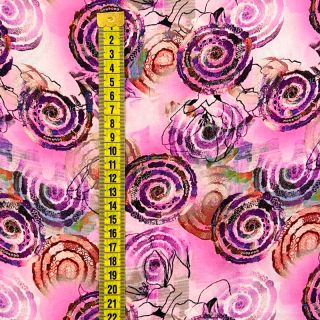 Viskoza RAYON POPLIN Feathers design G digital print