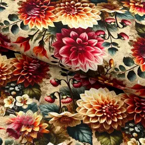 Viskoza z lanom Rosalie design A digital print