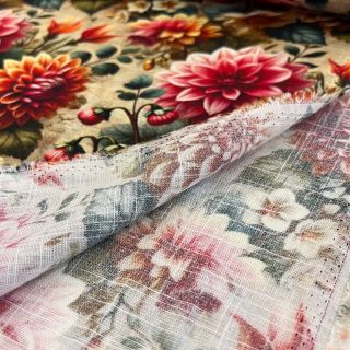 Viskoza z lanom Rosalie design A digital print